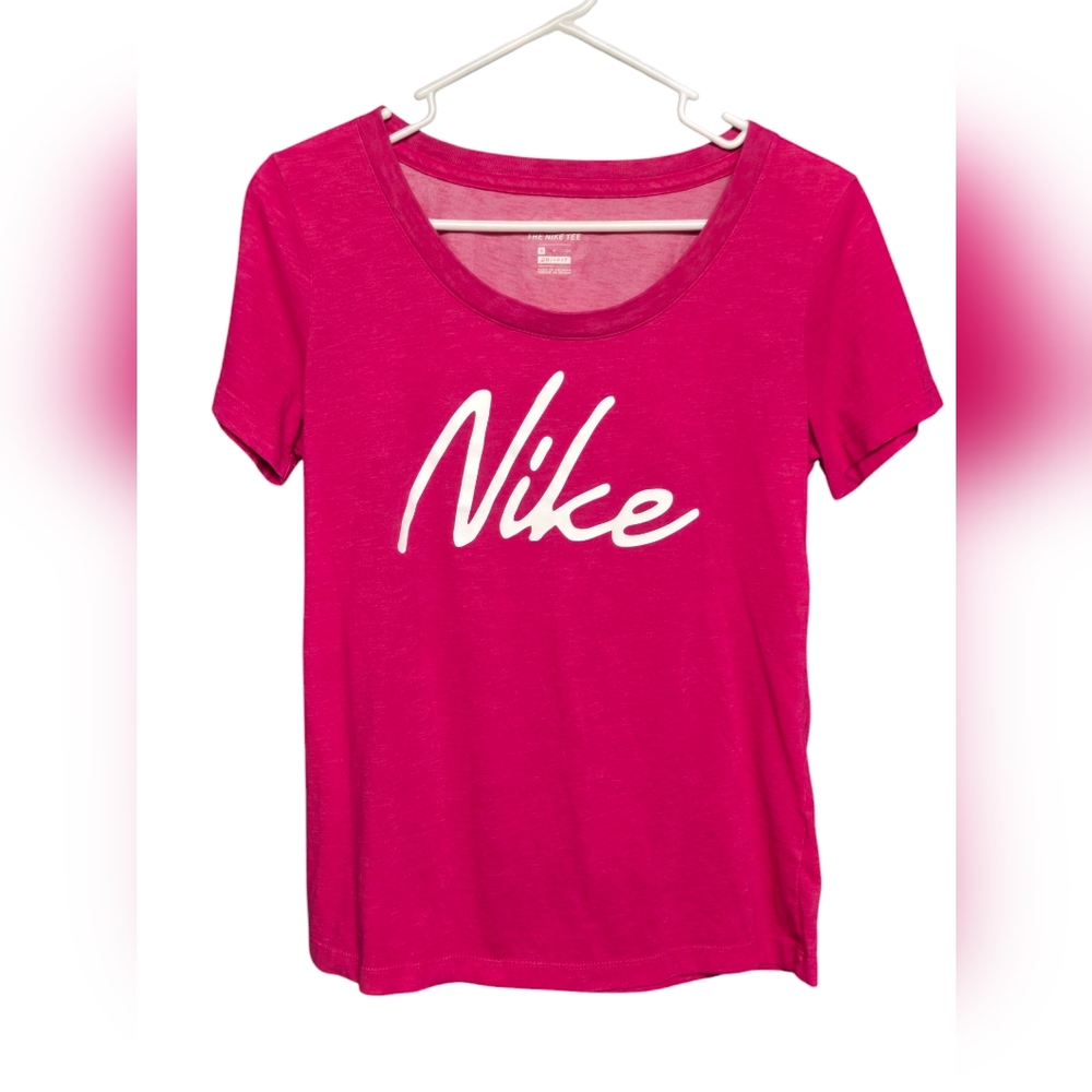 NIKE Dri-fit Training Tee T-shirt Sz Small Pink & White
